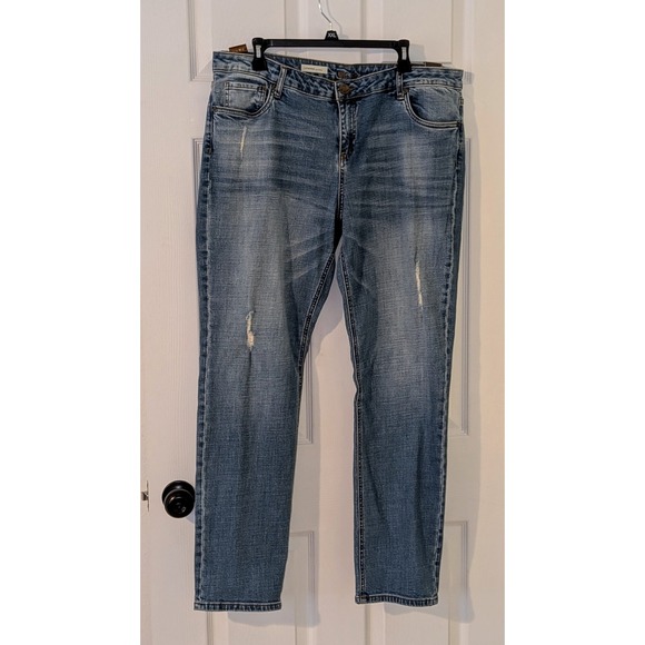 KUT‎ from the Kloth Catherine Boyfriend Jeans Distressed Denim Size 16 NWT - Picture 5 of 12